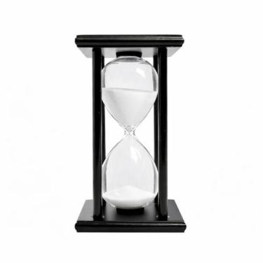 Imagem de Ampulheta de Madeira 60min Para Decoração ou Jogos - Sell Imports, De 