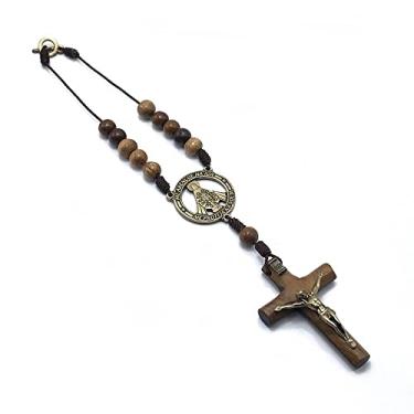 Imagem de FORNECEDOR 38 Terço Dezena Retrovisor De Carro Madeira Nossa Senhora Aparecida