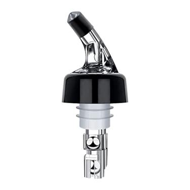 Imagem de Oggi Bico de dosador de garrafa de medida automática – despejador de garrafa de licor Jigger Quick Shot Spirit Measure Pourer, 30 ml (transparente, preto)