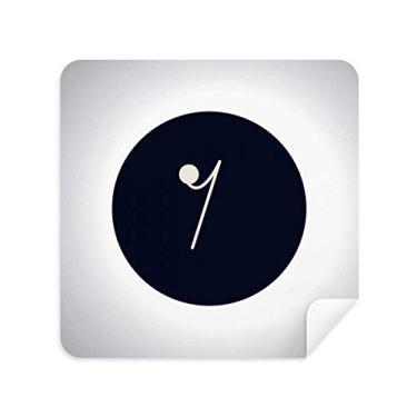 Imagem de White Music Oighth Rest Pano de limpeza preto limpador de tela tecido de camurça 2 peças