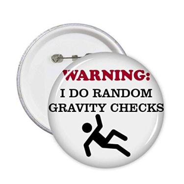 Imagem de Emblema de botão de detecção de gravidade aleatória, 5 peças