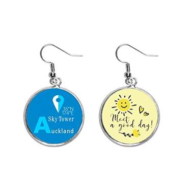 Imagem de Auckland Geografia Coordenadas Viagem Orelha Flor Sol Brincos Joias Moda Moda