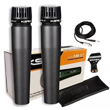 Imagem de Microfone Instrumento Ksr Km57 Cabo Cachimbo Bag Sm57 KIT C/ 2