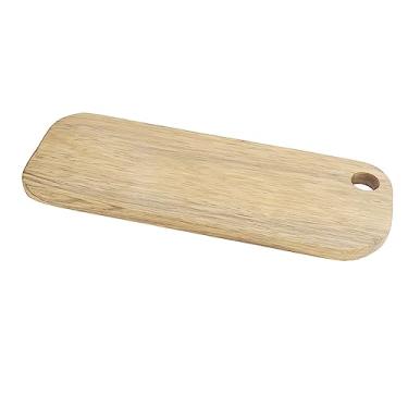 Imagem de Tábua de Cortar de Madeira Antiderrapante Retangular Tábua de Servir Pão Multiuso Ecológica para Casa (Grande)