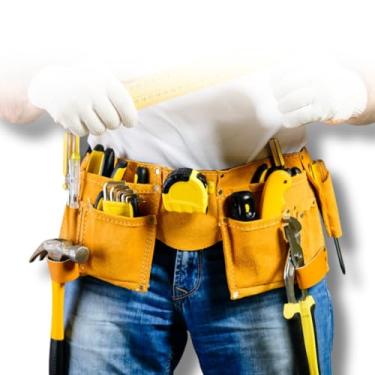 Imagem de Arriata Cartucheira Cinto Carpinteiro Marceneiro 11 Bolsos Carrega Ferramentas Cintura Organizador Eletricista Mecânico Pedreiro Utilidades Bolsa Ajustável