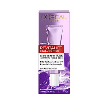 Imagem de L’Oréal Paris Creme Para Área Dos Olhos Anti-Idade Revitalift Hialurônico, Cuidado Intenso e Combate às Olheiras, 15G
