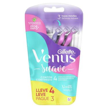 Imagem de Aparelho de Depilar Gillette Venus Suave 4 Unidades