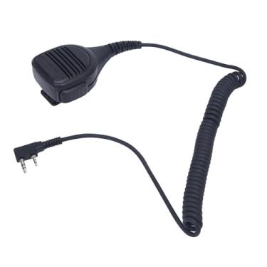 Imagem de JUYODE UV-5R Microfone de ombro de rádio portátil Walkie Talkie com conector de 3,5 mm para Baofeng BF-F8HP UV-82 UV-82HP BF-888S AR-152 Archsell AR-5 Kenwood Retevis Rádio bidirecional de 2 pinos