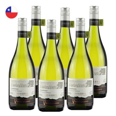 Imagem de Kit 6 Vinhos Ventisquero Reserva Chardonnay Branco Chile 750ml