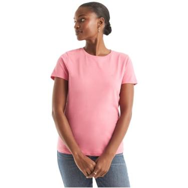 Imagem de Nautica Camiseta feminina clássica gola redonda J-Class, (Coleção 2024 Sustainably Crafted Collection) Chateau Rose, P