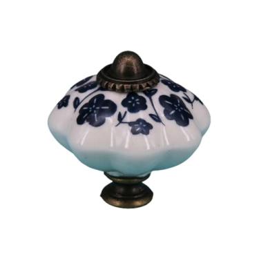 Imagem de Puxadores de cerâmica feitos à mão para móveis, cozinha, quarto, gaveta, cômoda, puxa uma peça com parafuso, a014