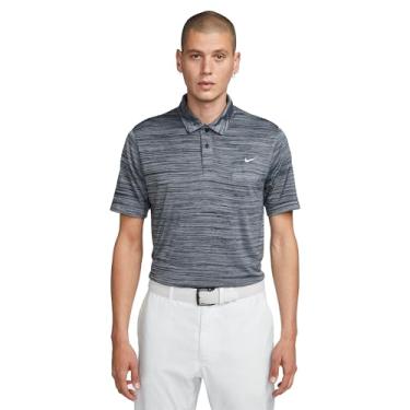 Imagem de Nike Camisa polo masculina de golfe Dri-Fit Unscripted, Preto/branco, M