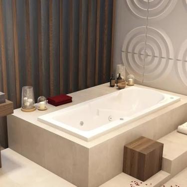 Imagem de Banheira de Hidromassagem Capri Astra em Gel Coat Luxo 170x80x46cm - P2-110v - sem Aquecedor Branco