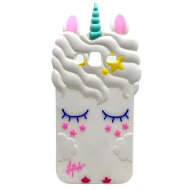 Imagem de Capa Celular Compatível com Samsung Galaxy J2 Prime SM-G532MT / Gran Prime SM-G530 Silicone Flexível (Branco Unicórnio)