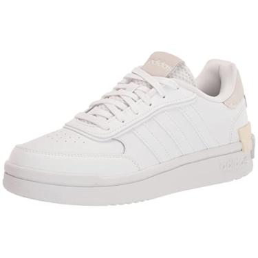 Imagem de adidas Tênis de basquete feminino Postmove, Branco/Branco Giz Branco, 40