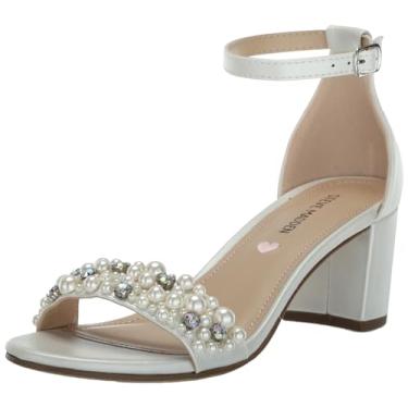 Imagem de Steve Madden Girls Shoes Sandália de salto alto Carrson, Pérola, 5 Big Kid