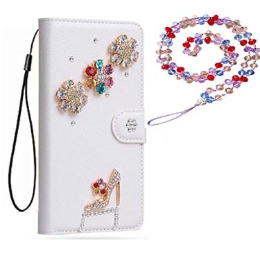 Imagem de Capa para Xiaomi Poco X4 Pro 5G, carteira de couro brilhante, capa protetora para celular e alça de pescoço [suporte] [compartimentos para cartões] [fecho magnético] para Xiaomi Poco X4 Pro 5G capa de