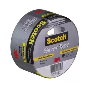 Imagem de Kit 5 Fita Silver Tape 3M SCOTCH 45MM X 5M
