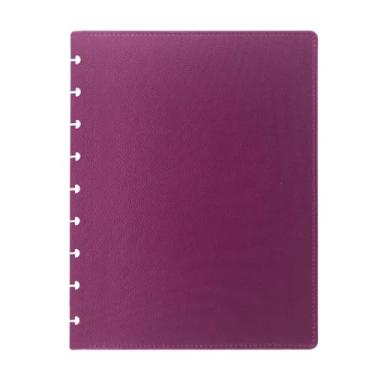 Imagem de ITSYHPRO Capas de couro PU de tamanho médio (1 par) compatível com Circa Arc TUL e Happy Planner (rosa escuro, médio)