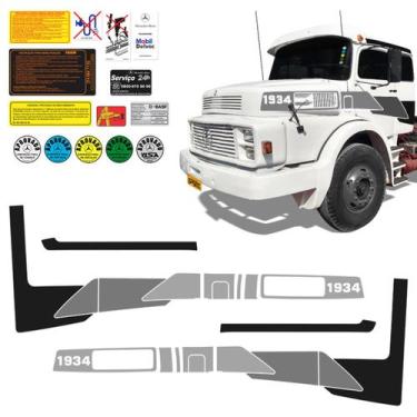 Imagem de Kit Faixa Caminhão Mercedes Benz 1934 Adesivo Lateral - SPORTINOX,  PR