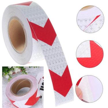 Imagem de Faixa Refletiva Seta Sinalizaçao Segurança 25 Metros Transito Caminhao