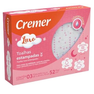 Imagem de Toalha fralda cremer estampada menina caixa c/3