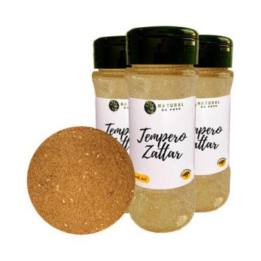 Imagem de Tempero Zattar Premium Alta Qualidade Kit 3 Pote com Dosador 70g - Nat