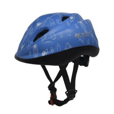 Imagem de Capacete Ciclismo Bike Infantil Kids Astronauta Azul Branco - KTR