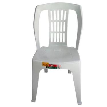 Imagem de Kit 10 Cadeira Plás. Bistrô Branca Reforçada Carga 182kg - ALTOGIRO