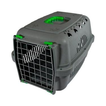Imagem de Caixa de Transporte DuraPets Verde com Porta de Aço para Cães e Gatos 