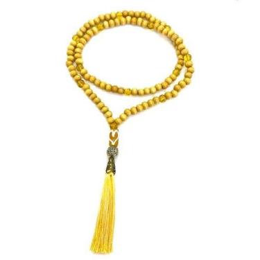 Imagem de Japamala Oxum 108 Contas 45 Cm Em Madeira 8 Mm Pompom - Lua Mística - 