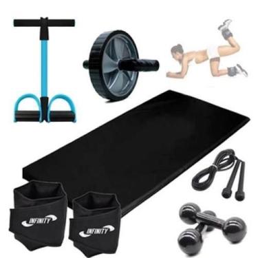 Imagem de Kit Treino Em Casa C / 6 Itens Caneleira 4Kg + Halter 3Kg + - Infinity