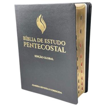 Imagem de Bíblia de Estudo Pentecostal Letra Grande Global ÍNDICE ARC Almeida Re