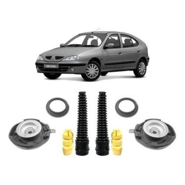 Imagem de 2 Kit Coxim Batente Completo Dianteiro Megane 1997 A 2006 - Qualykits