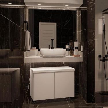 Imagem de Gabinete Armario Armarinho Balcão de Banheiro Gaveteiro 80cm - Utility