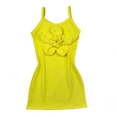 Imagem de Vestido Menina Infantil Com Flor Tendência Candy Colors Verão - AK FAS