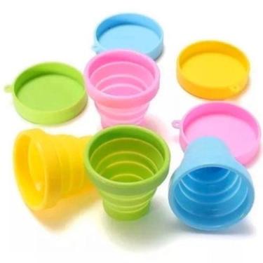 Imagem de 30x Copos Retrátil De Silicone Dobrável 150ml Ecológico - PL