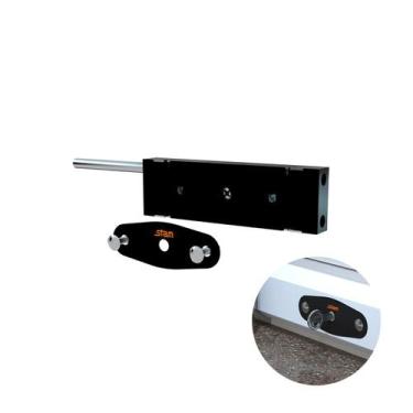 Imagem de Fechadura 1200 Lateral Tetra Cor Preto Fosco Para Porta de Enrolar E P