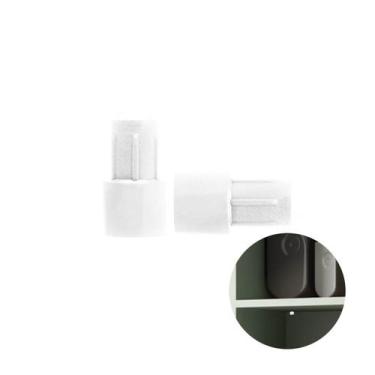 Imagem de Suporte Prateleira Pino Encaixe 6 X 8 Mm Branco - Pt 100 Peças - Bigfe