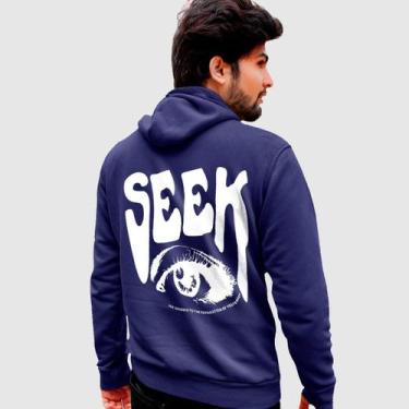 Imagem de Blusa Moletom Genuine Grit Masculina Estampada Algodão 30.1 Seek, Mari