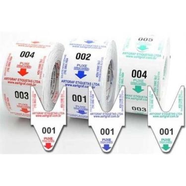 Imagem de Rolo C/2000 Senhas Numeradas 000-999 P/ Dispenser Senha Verde - DC Aut