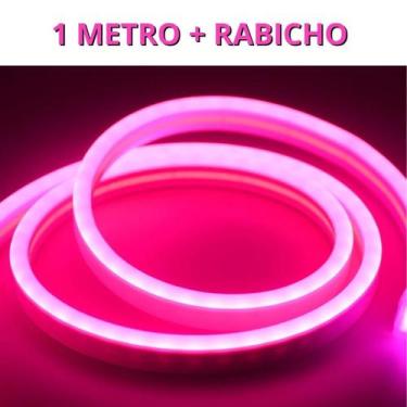 Imagem de KIT 1 a 10 Metros Mangueira Fita LED Neon Flex Rosa + Rabicho - LED Fo