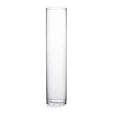 Imagem de Vaso cilíndrico WGV, diâmetro 12,7 cm, altura 61 cm, recipiente floral de vidro transparente, arranjo de peça central alto para festa de casamento, evento de casa, escritório, 1 peça