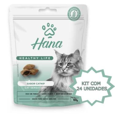 Imagem de Petisco Snack Hana Gato Adulto Catnip 60g kit 24un