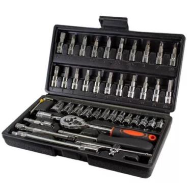 Imagem de Jogo Catraca Soquete Sextavado Reversível Pito 46 Peças  - SUPERSTAR