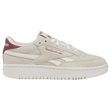 Imagem de Reebok Tênis feminino Club C Double Geo Mid, Estuque/Giz/Sedona Rose, 35