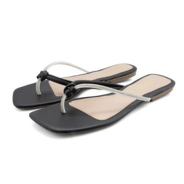 Imagem de Sandália Feminina Rasteirinha  de Dedo Chinelo Plano Salto Baixo - Pos
