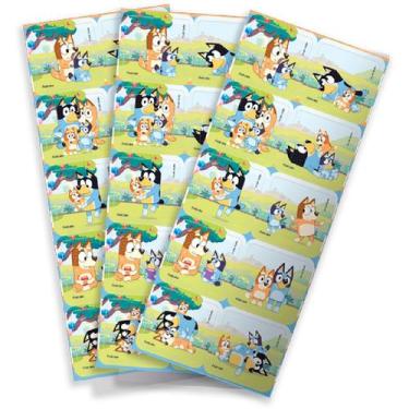 Imagem de Adesivo Quadrado - Bluey - 30 unidades - Festcolor - Rizzo
