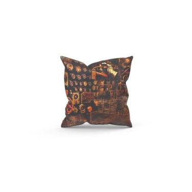 Imagem de Almofada Decorativa Cheia c/ Zíper 25x25 Casa de Máquinas - Deluzz