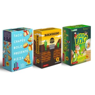 Imagem de Jogos Pocket PaperGames Taco Chapéu + Bandido + Quem Foi BoardGames